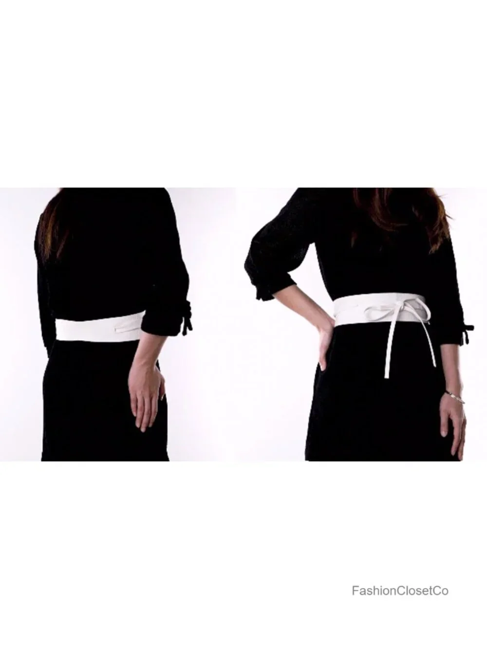 Women PU Leather Obi Belt Self Tie Wrap Cinch Waistband Bowknot Wrap Belt for